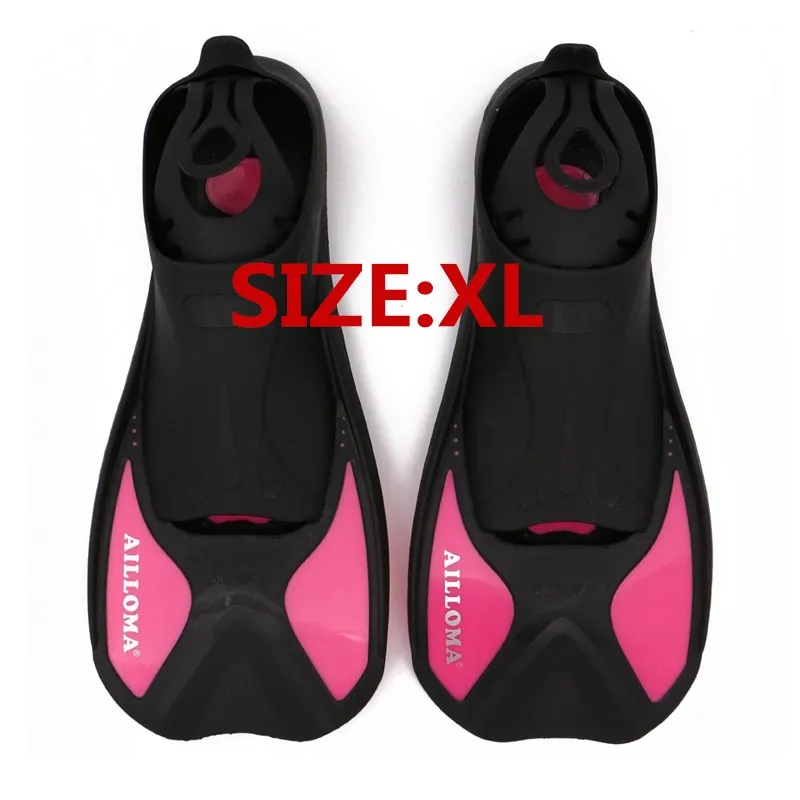 pink size XL AILLOMA, дизайнерские профессиональные ласты для дайвинга, для взрослых, для спорта на открытом воздухе, TPR, Резиновая короткая обувь, ласты для плавания, для подводного плавания - Цвет: pink size XL