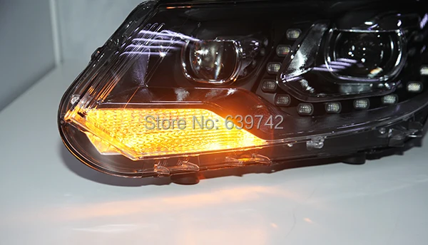 Для VW New Tiguan светодиодный налобный фонарь фары передние с объектив проектора 2012