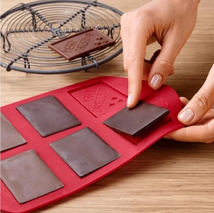 Новинка! шоколадный ломтик Рождественская Платина силиконовая форма елка шаблон