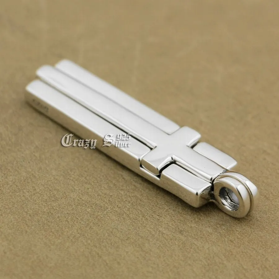 

Lovers Fashion Cross 925 Sterling Silver Pendant Charm Jewelry 9S005 Just Pendant