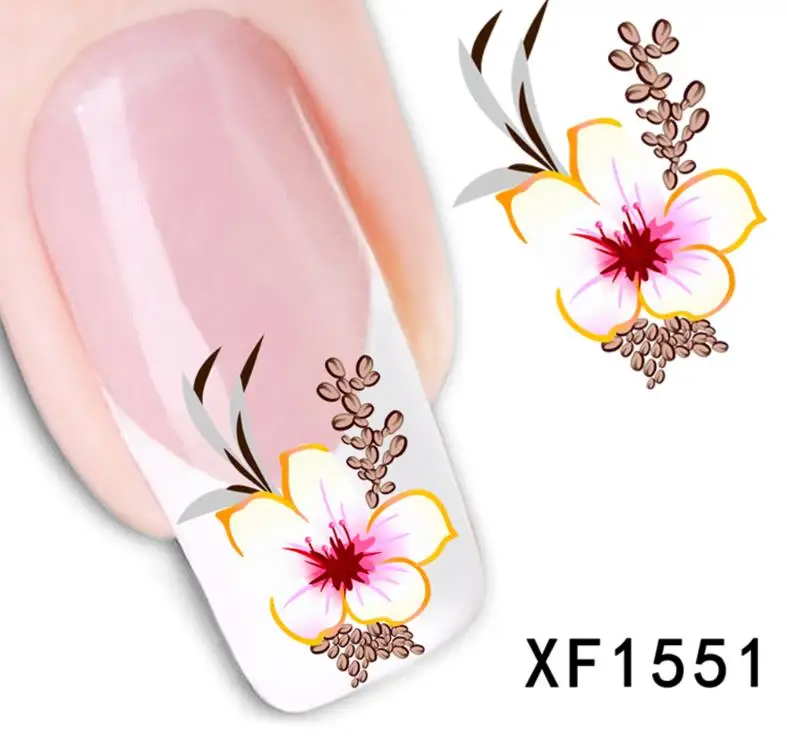 XF1551 Стикер для ногтей с милым котом, сделай сам, украшения для ногтей, Водные Наклейки, модный Декор для ногтей, черные самоклеящиеся наклейки для ногтей, наклейки XF1442 - Цвет: XF1551