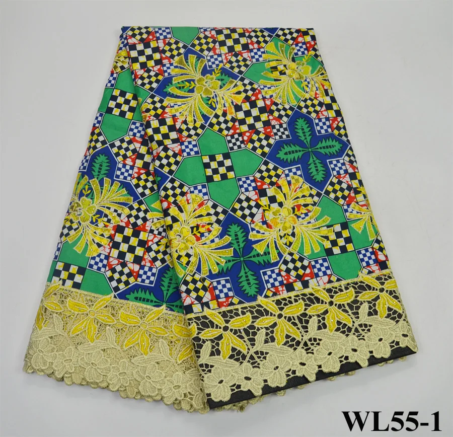 WL11 Цветочная вышивка Нигерия Высокое качество Африканский шнур бисером PeachTurkey