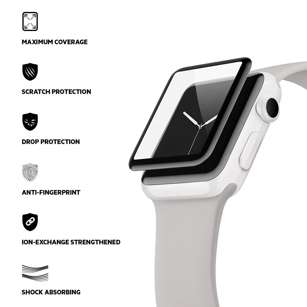 Belkin оригинальный Экран силы ultracurve Стекло защита для Apple Watch 42mm серии 2/3 с посылка
