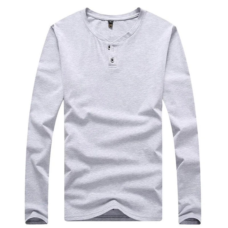 

2016 Hot Sale Spring Autumn Long Sleeve T-shirt Men's Fashion v-neck Pure Color T-shirt Plus Size M-5XL