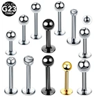 50 шт.лот ASTM F136 титановые серьги для пирсинга, оптовая продажа, Лабрет, серьги для губ, Серьги Для Пирсинга Ушей, спираль, гвоздь, ювелирные изделия для тела