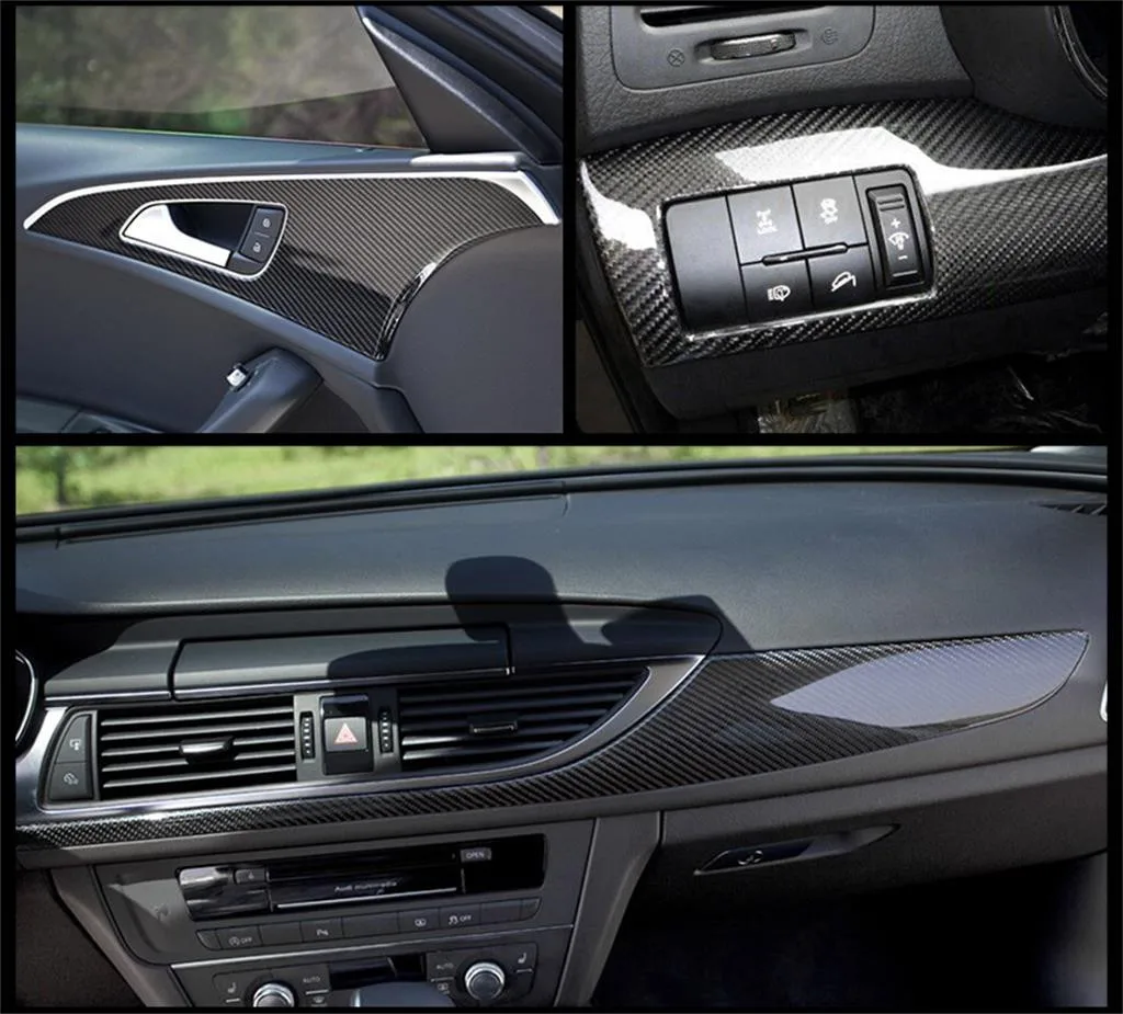 Черная модная 6D виниловая наклейка из углеродного волокна для мотоцикла