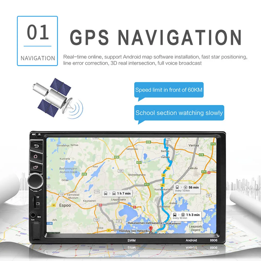 Радио Andriod Mirrorlink gps Wifi авто радио Поддержка вид камера рекордер Автомобильный