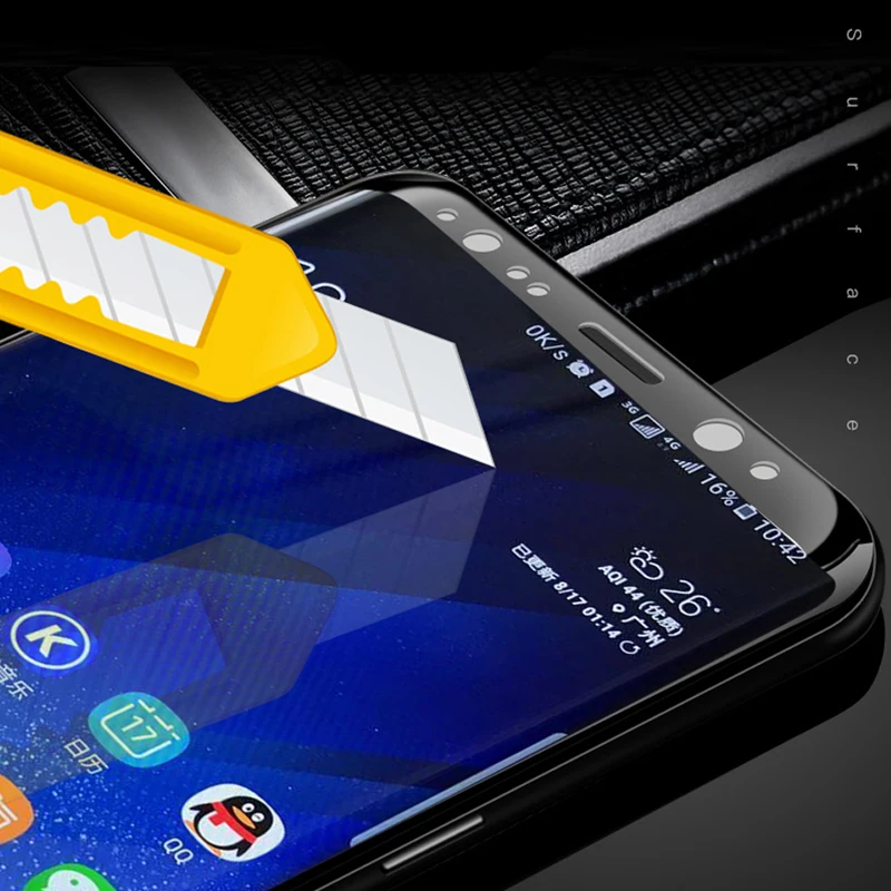 S8 Экран протектор Закаленное Стекло для samsung Galaxy Plus с уровнем твердости 9 H 3D