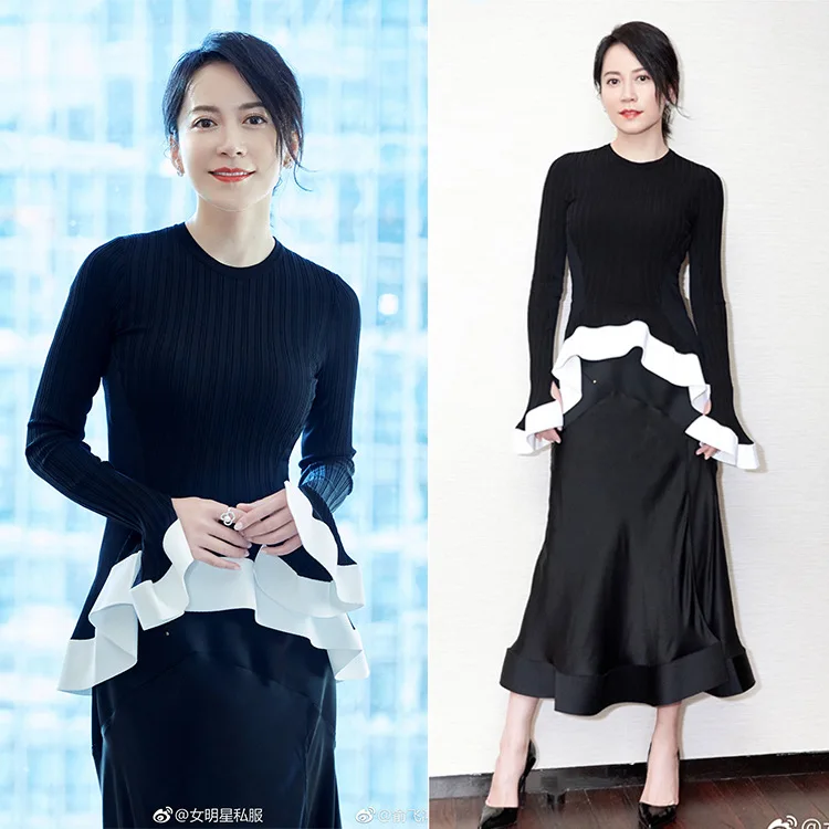 2018 Новая модная футболка Женская Осень Зима с круглым вырезом повседневные