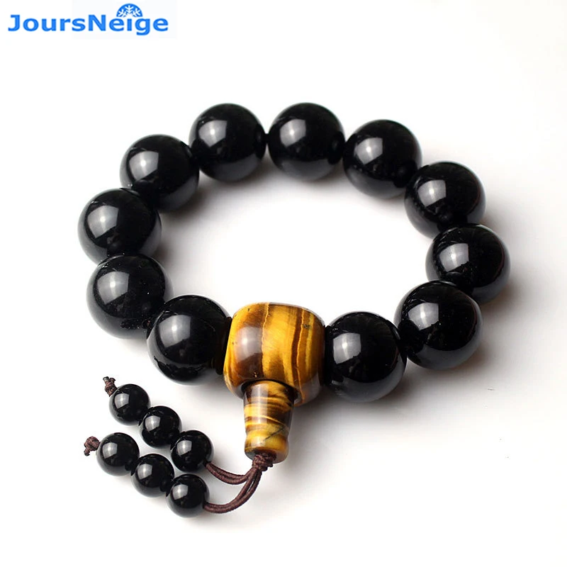 Браслет Будда из черного натурального кристалла подарок на день рождения для