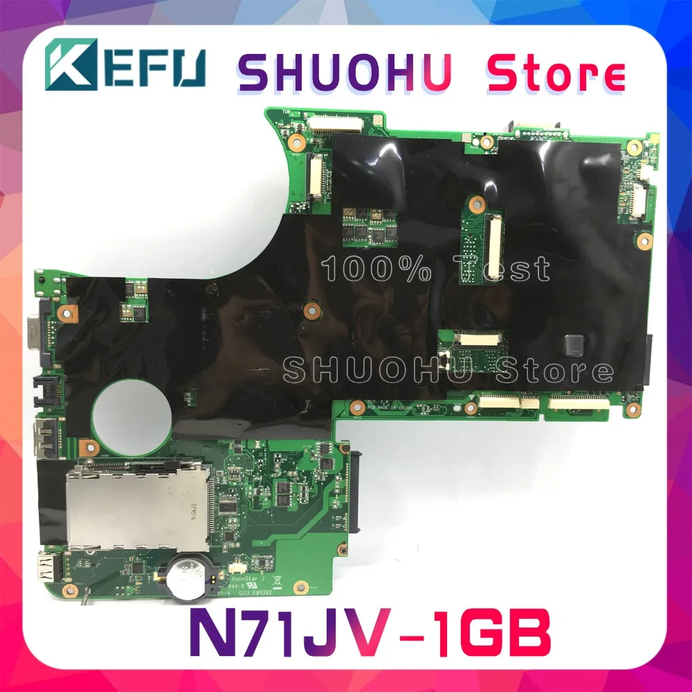 Материнская плата KEFU для ноутбука ASUS N71JV N71JN N71J REV 2 0 протестированная на 100%
