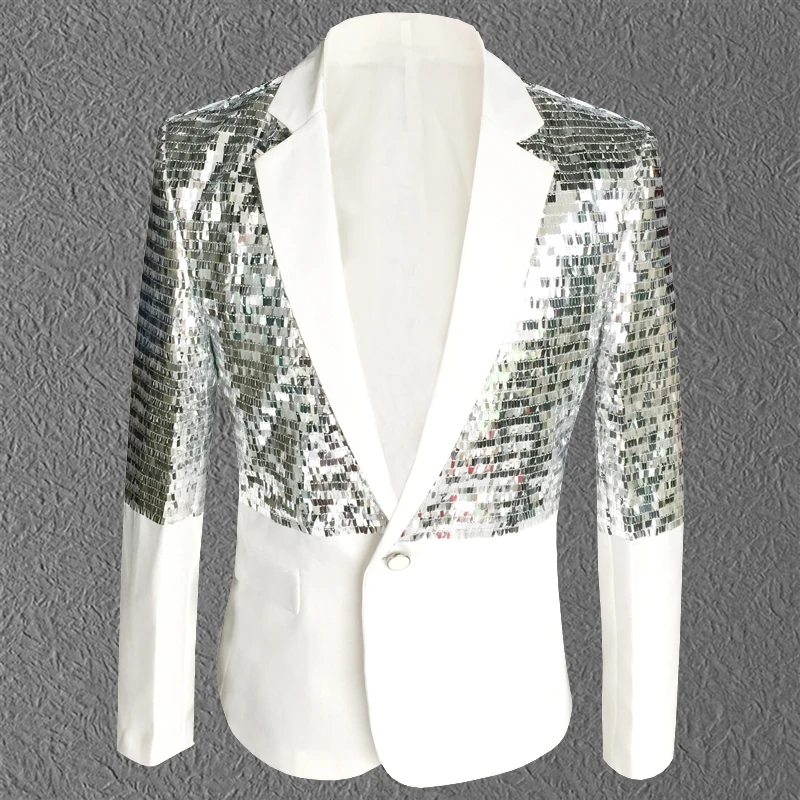 Черный пиджак с блестками модное свадебное платье для выпускного вечера певицы