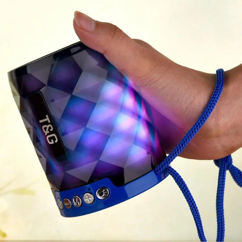 Миниатюрный Bluetooth-динамик со светодиодсветильник портативный беспроводной