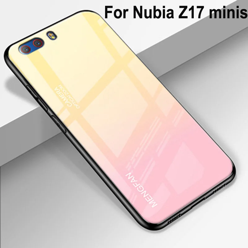 

Coque для Nubia z17 Mini чехол градиент закаленное стекло + чехол с мягкими краями для Nubia z17minis мечта стекло чехол s nubia z17mins оболочки