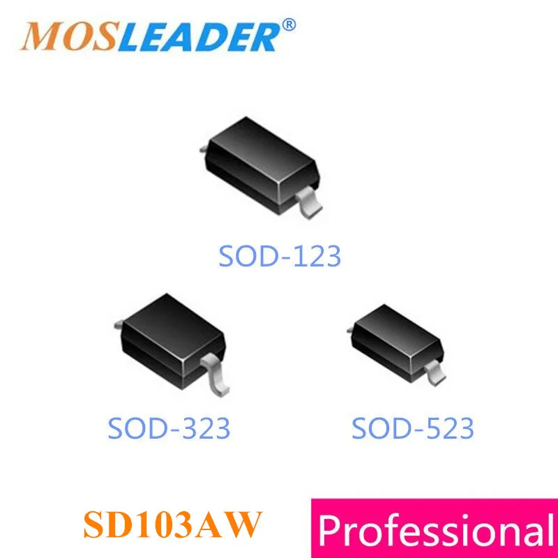 Mosleader SD103AW S4 3000 шт SOD523 SOD323 SOD123 0603 0805 1206 SD103AWS SD103A SD103 350mA 40V сделано в Китае высокое