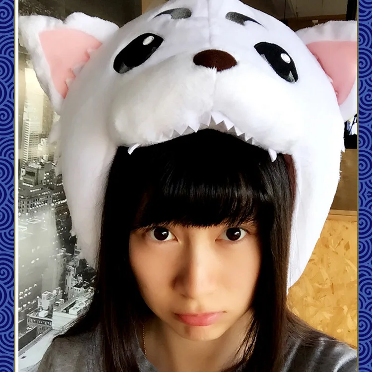 Аниме-костюмы Gintama sadaharu Bite head шляпы | Тематическая одежда и униформа