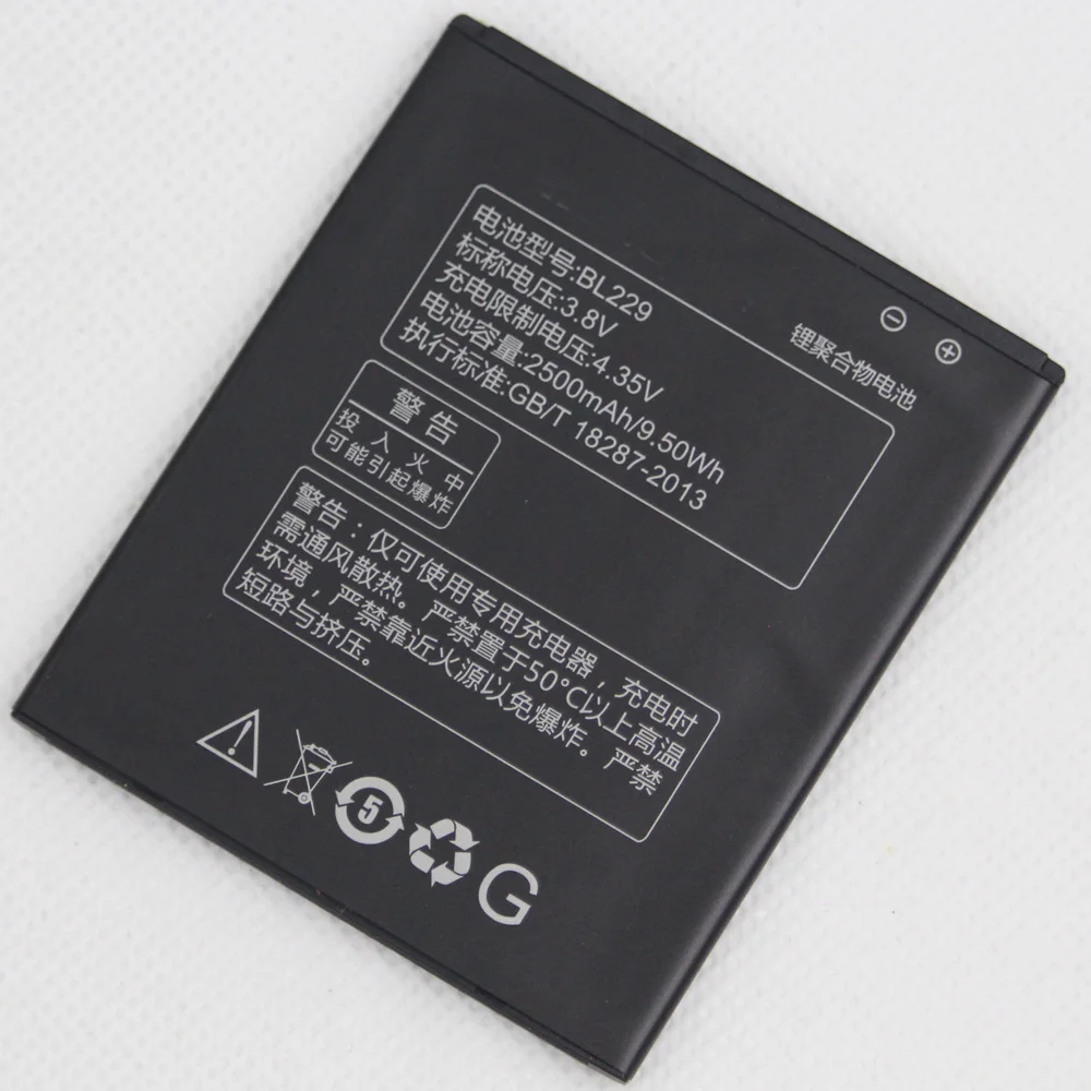10 шт./лот 2500 мАч батарея BL229 для мобильного телефона Lenovo A8 A806 A808T BL 229 стандартная