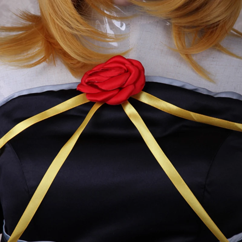 

New Arrival Anime Cosplay Vocaloid Miku For Adult Women Vocaloid Kagamine Rin Black Dress Cosplay Halloween Costumes