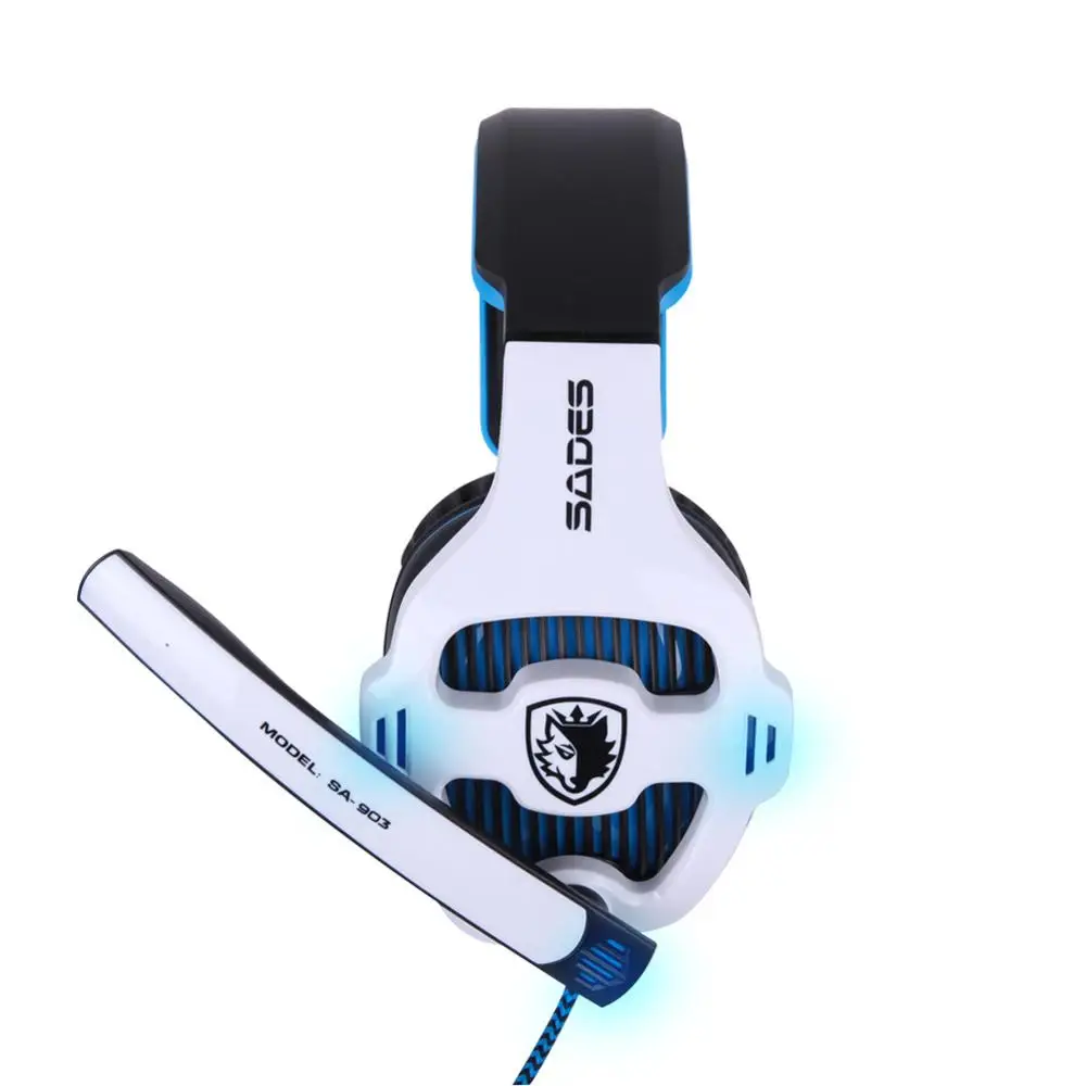 SADES SA-903, высокопроизводительные 7,1 Наушники с USB для ПК, глубокие басы, игровые наушники с светодиодный Micphone для PC Gamer
