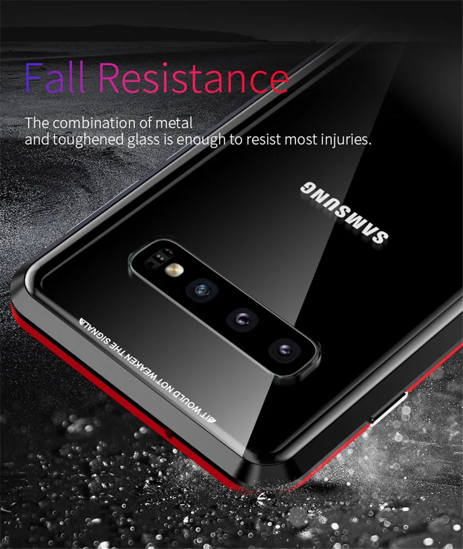 Для samsung Galaxy S10 5G S10 плюс S10e чехол 360 градусов полный Магнитная Крышка передняя и задняя Стекло чехол для Galaxy S9 плюс Чехол на магните
