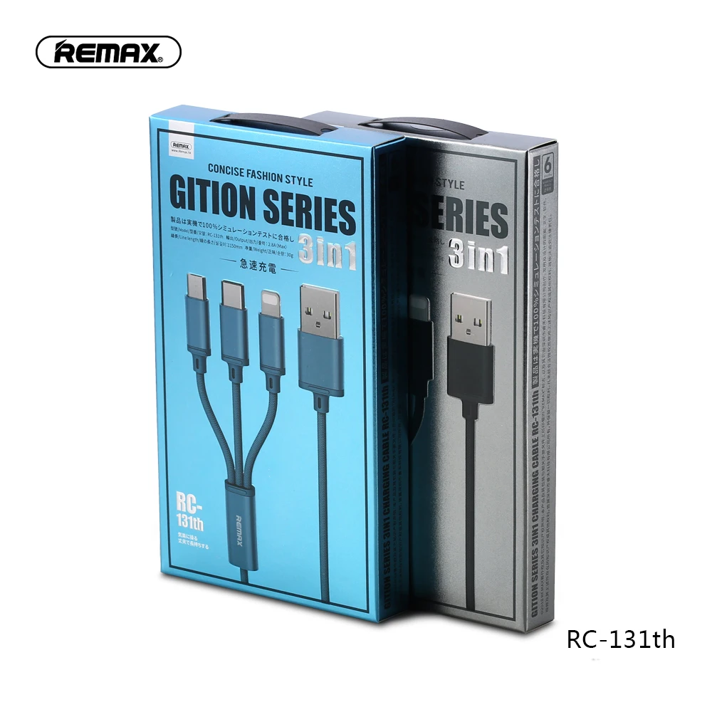REMAX 3 in1 USB кабель 2A быстро Зарядное устройство usb-кабель для передачи данных