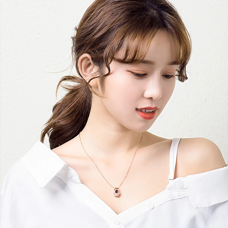 Привет YONG 2019 Новое поступление Розовое золото проекции 100 языков I Love You Шарм