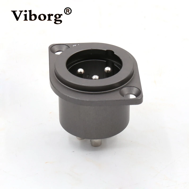 Viborg VC201M (R) 1 шт. Штекерный соединитель разъем 3 контактный для микрофона с родиевым