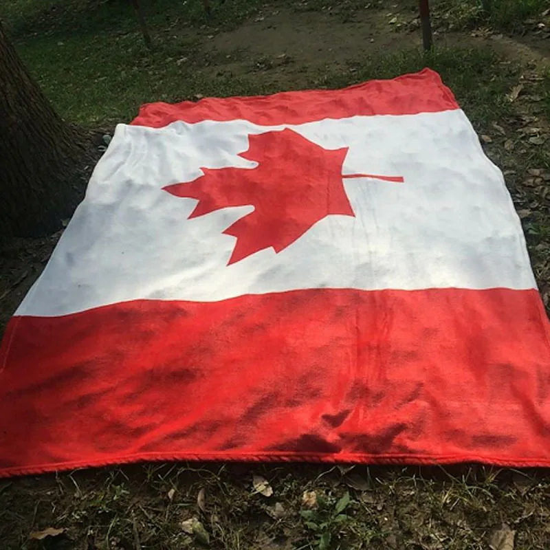 Новое мультяшное дизайнерское одеяло с флагом США Великобритании Ca Флисовое