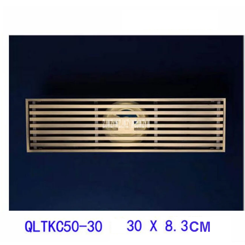JLTKC50-30 Shower Floor Drain 30*8.3cm Rectangular Anti-odor Waste Household Bathroom Water Strainer | Обустройство дома