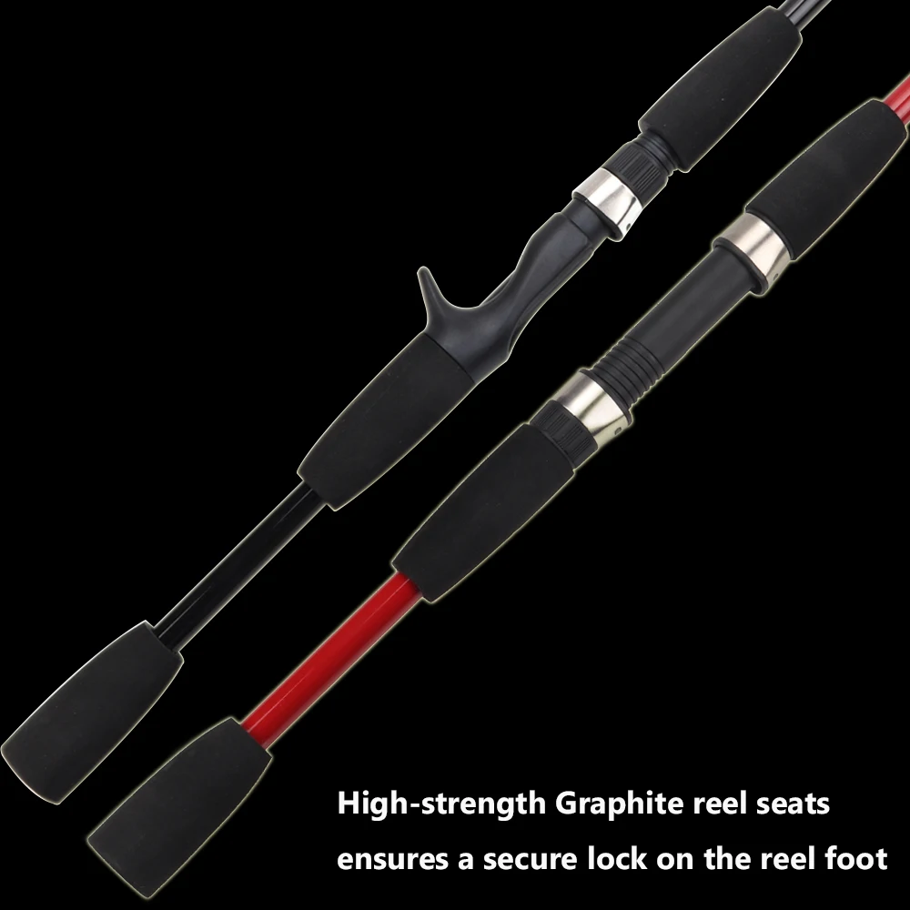 Fishing Rod 2.1M / 6.9FT 3 Sections Spinning Casting Lure Pole Power M EVA Handle | Спорт и развлечения