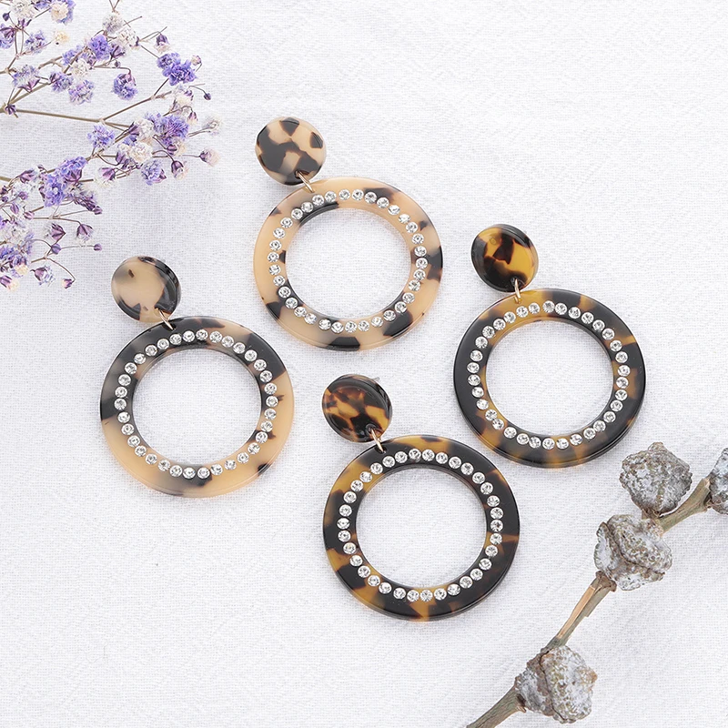 2019 реальные Aretes серьги новые леопардовые Висячие для женщин большие