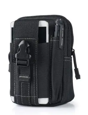 black Открытый инструмент bushcraft тактический Чехол Molle военный армейский рюкзак чехол для телефона Карманный рыболовный лагерь Поход Альпинизм Охота поясная Сумка EDC - Цвет: black