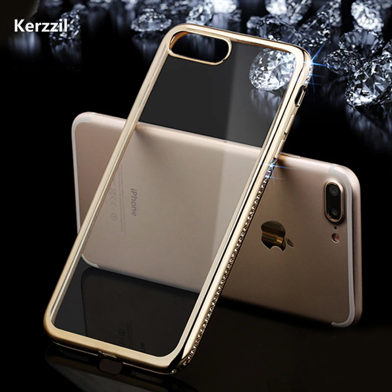 Роскошный чехол для iphone 7 6 6S с рамкой из страз iphone7 Plus SE 5 5S чехлы телефонов