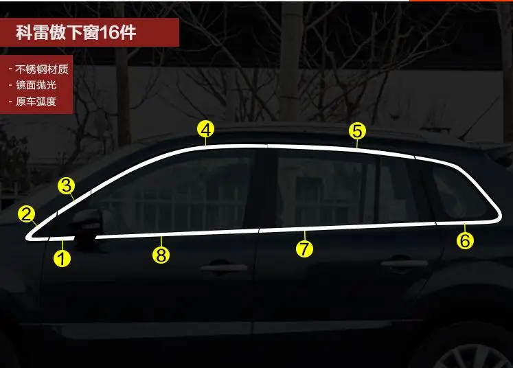 Украшение для стекла автомобиля из нержавеющей стали автомобильные аксессуары