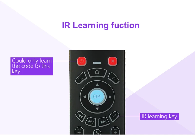 [AVATTO] T6 IR Learning, 7 цветов, сенсорная панель с подсветкой, воздушная мышь с 2,4G, беспроводная мини-клавиатура для Smart tv, Android Box, мини-ПК