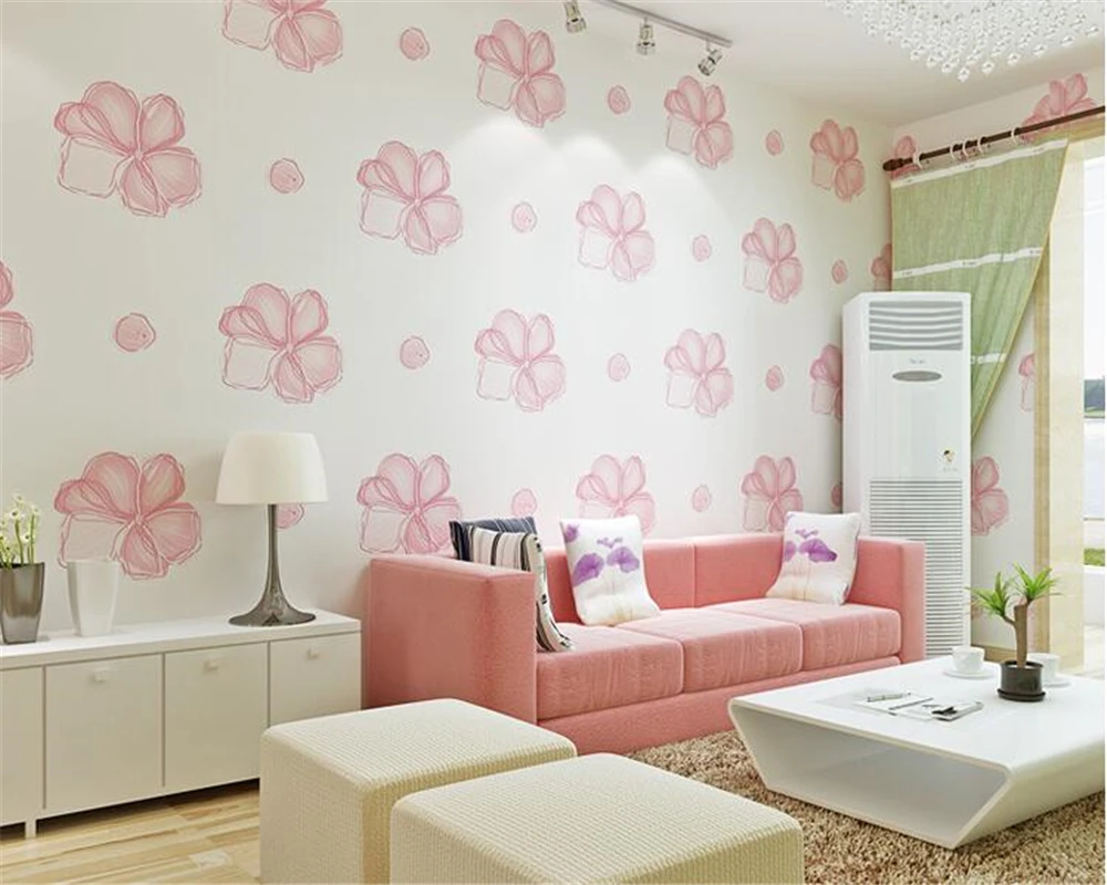 

beibehang tapety Elegant and fresh pastoral flower wall paper modern fashion bedroom living room backdrop nonwoven 3d wallpaper