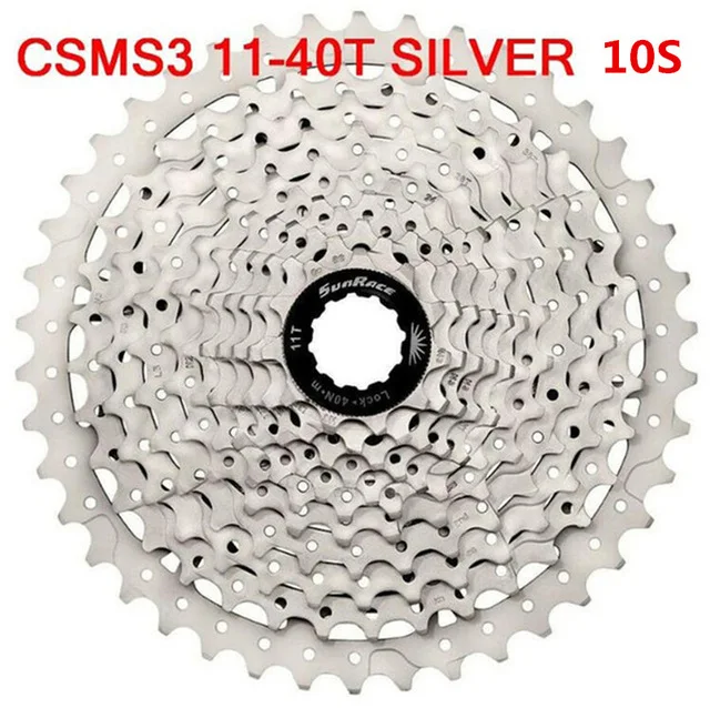 10S 11 40T All Silve Sunracing 8 S/9 S/10 S/11 S/12 S 11-28 T/11-50 T горный велосипед полный спектр маховика - Цвет: 10S 11 40T All Silve