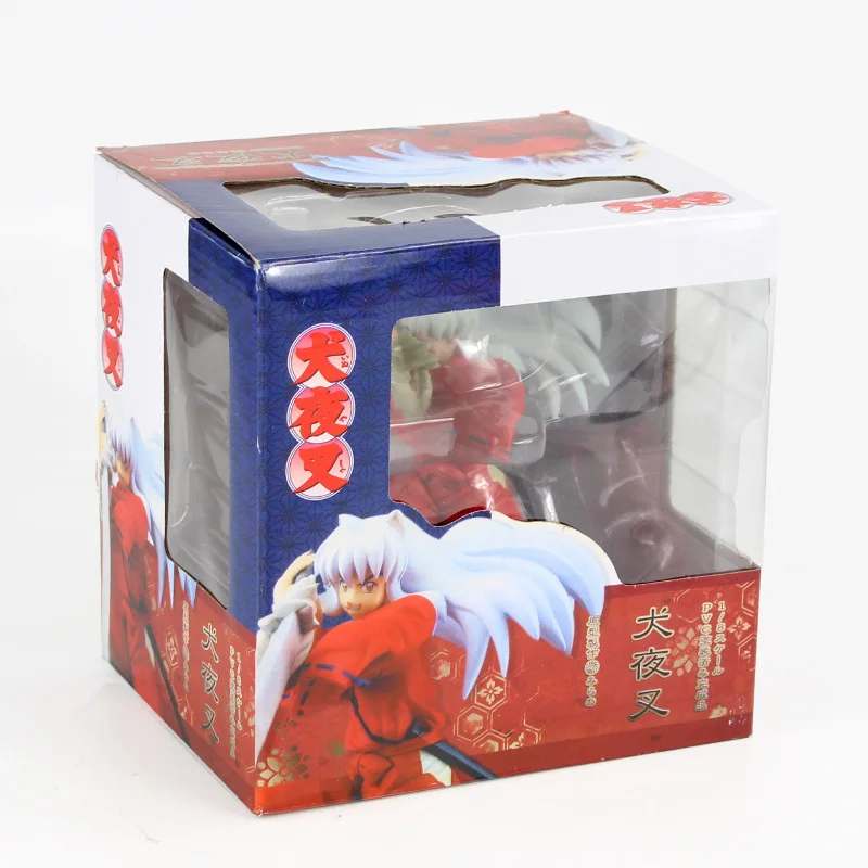 Аниме-Косплей Inuyasha Яша фигура ПВХ Коллекция Кукла Аниме фигурки Модель игрушки 18/23 см - Цвет: 17cm B with box