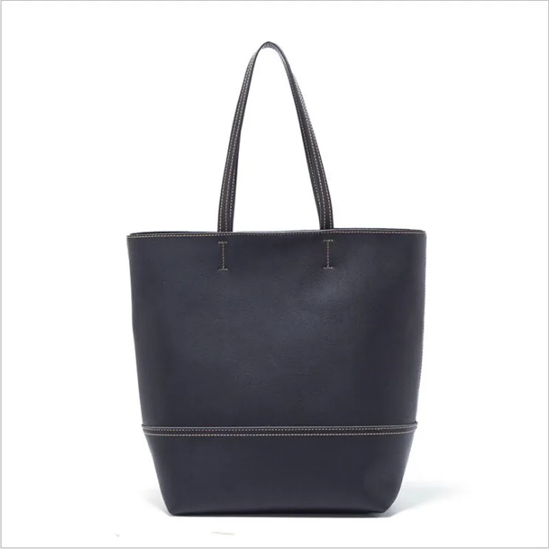 Anti-theft Design Genuine Leather Tote Bags Second Layer Cowhide Handbags Women Shoulder Female Large Capacity Liner Bag | Багаж и сумки
