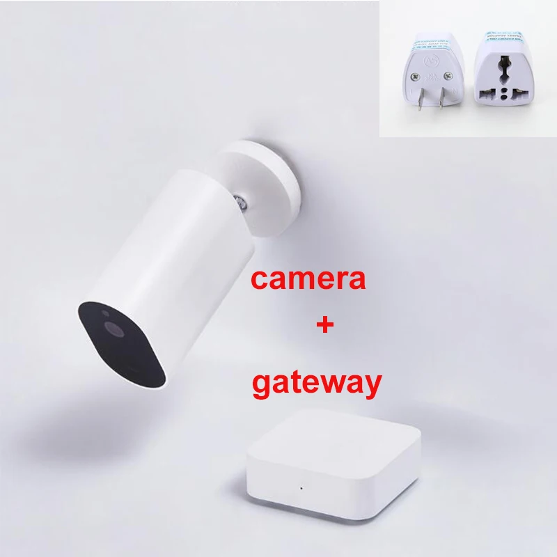 add US Xiaomi Mijia смарт-камера батарея шлюз CMSXJ11A 1080P 120 градусов F2.6 AI Humanoid обнаружения IP Беспроводная камера s Cam - Цвет: add US