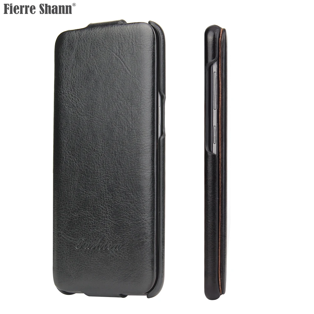 Fierre Shann Вертикальный флип чехол из высококачественной кожи для samsung Galaxy S7 edge S8 plus S9