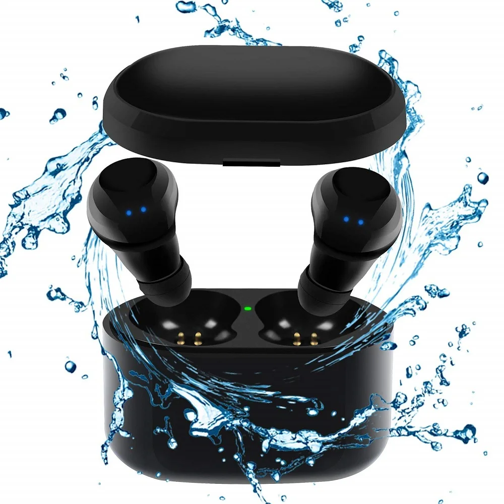 Gerleek True tws wireless Bluetooth5.0 Earphone Touch Control Stereo Music IPX5 Waterproof Wireless headphones with Charging box |