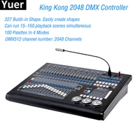 dj equipment king kong 2048 dmx controller moving head lighting console dmx512 computer stage lights controller with flight case