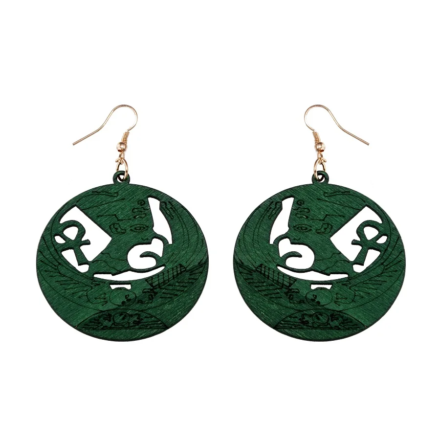 Натуральные африканские деревянные серьги 6 видов цветов ручная работа с