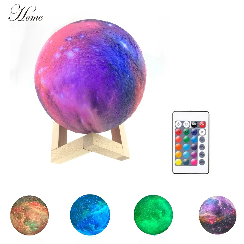 3D print Children's toy USB LED Night Light Remote control star light moon lamp | Дом и сад