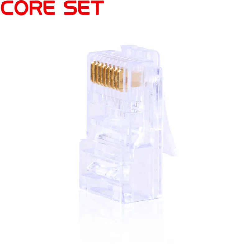 RJ45 сетчатые кабели Модульные вилки с золотым покрытием Cat5 CAT5e 8P8C utp