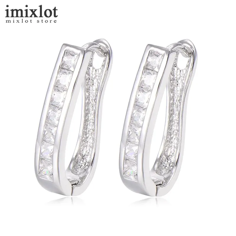 Imixlot U Форма Кристалл Серьги гвоздики для Для женщин ювелирные Brincos роскошные