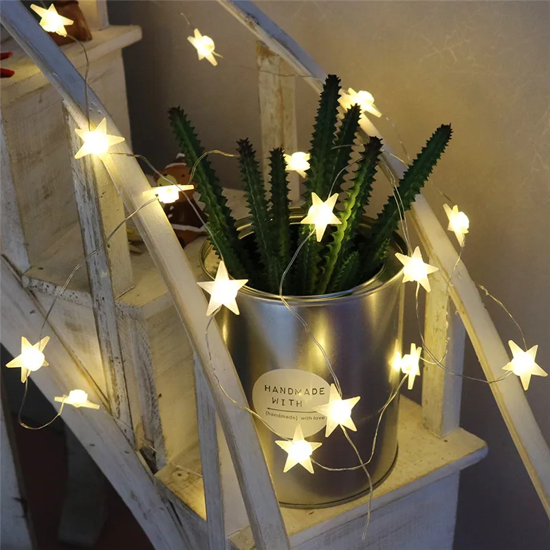 

20 Leds Star Shaped LED Fairy String Lights Baby Home Decor Lighting For Holiday Party Decoration S146