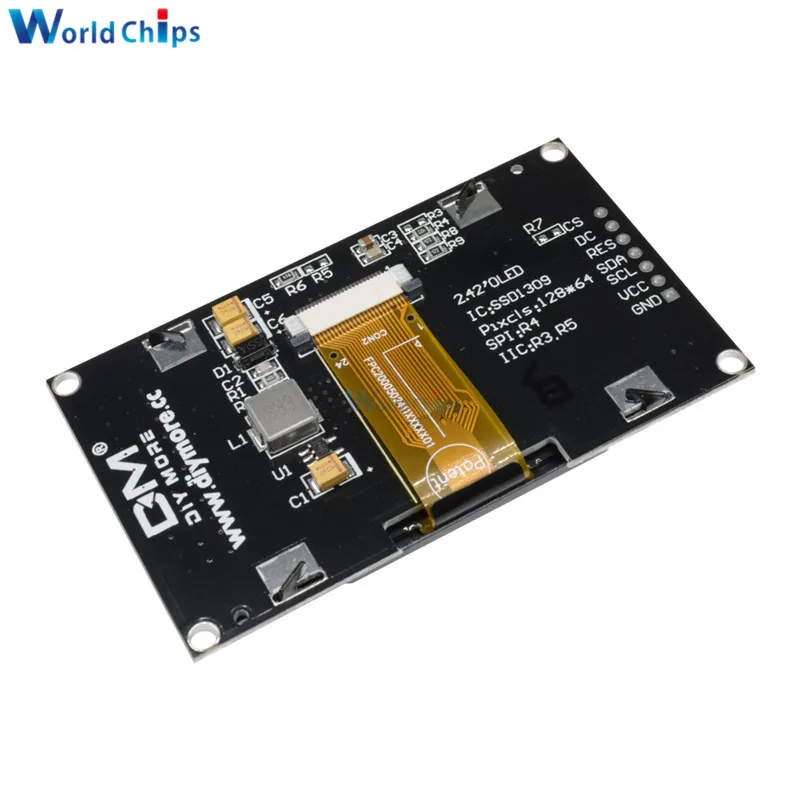Жк дисплей 2 42 дюйма 42x64 белый для C51 STM32 SPD0301|ЖК-модули| |