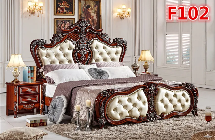 Ручная резная однотонная мебель для кровати F102|bed furniture|furniture bedhand carved bed |